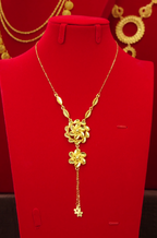 18K Gold-Plated Alloy Rose Necklace