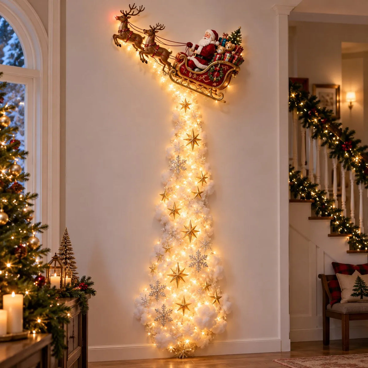 🎄✨ Wandleuchte „Weihnachtszauber-Pfad“ – Ein wenig Weihnachtszauber, direkt an deiner Wand
