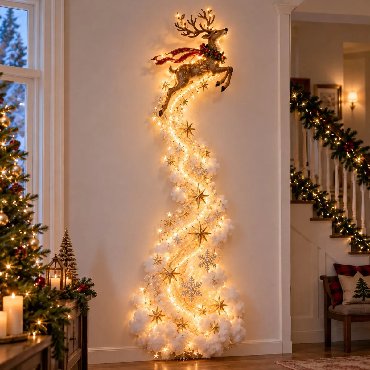 🎄✨ Wandleuchte „Weihnachtszauber-Pfad“ – Ein wenig Weihnachtszauber, direkt an deiner Wand