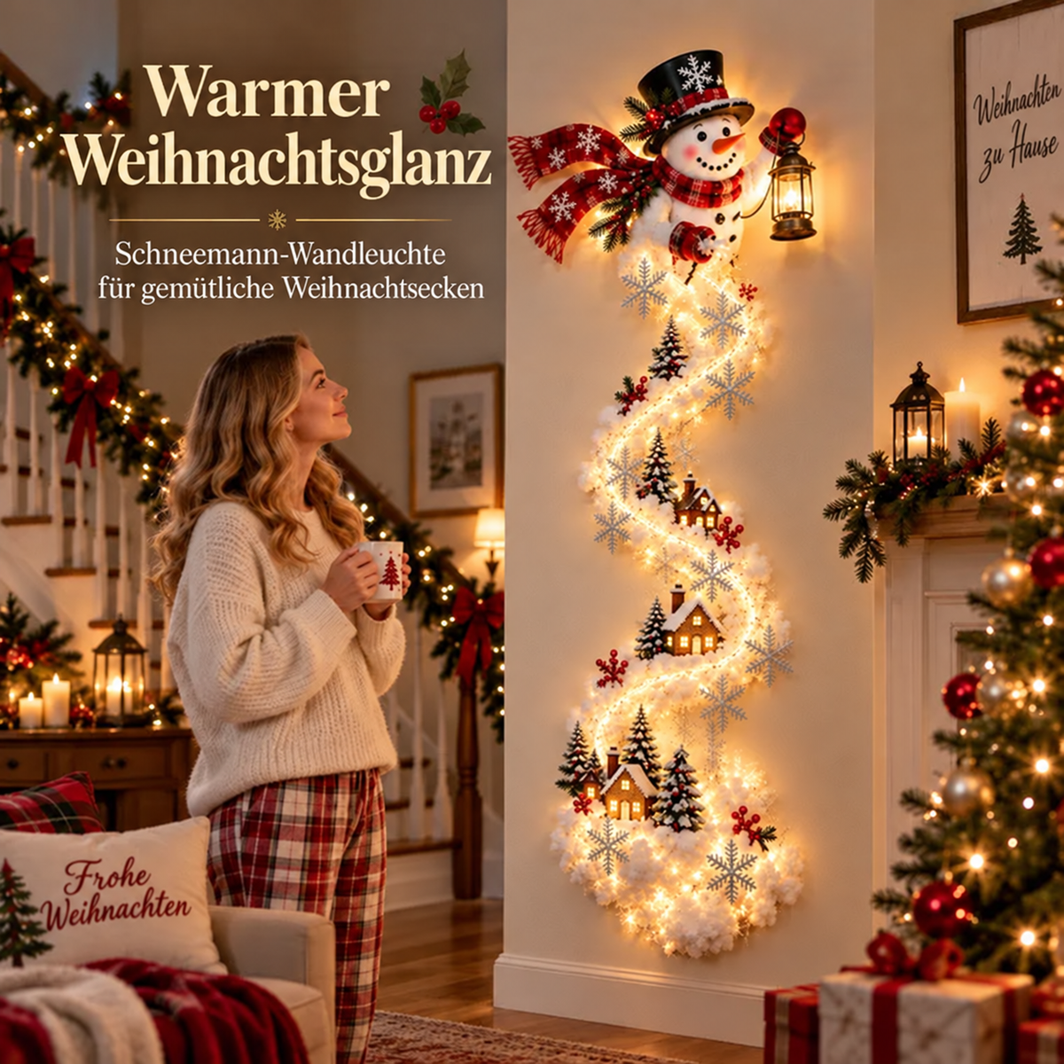 🎄✨ Wandleuchte „Weihnachtszauber-Pfad“ – Ein wenig Weihnachtszauber, direkt an deiner Wand