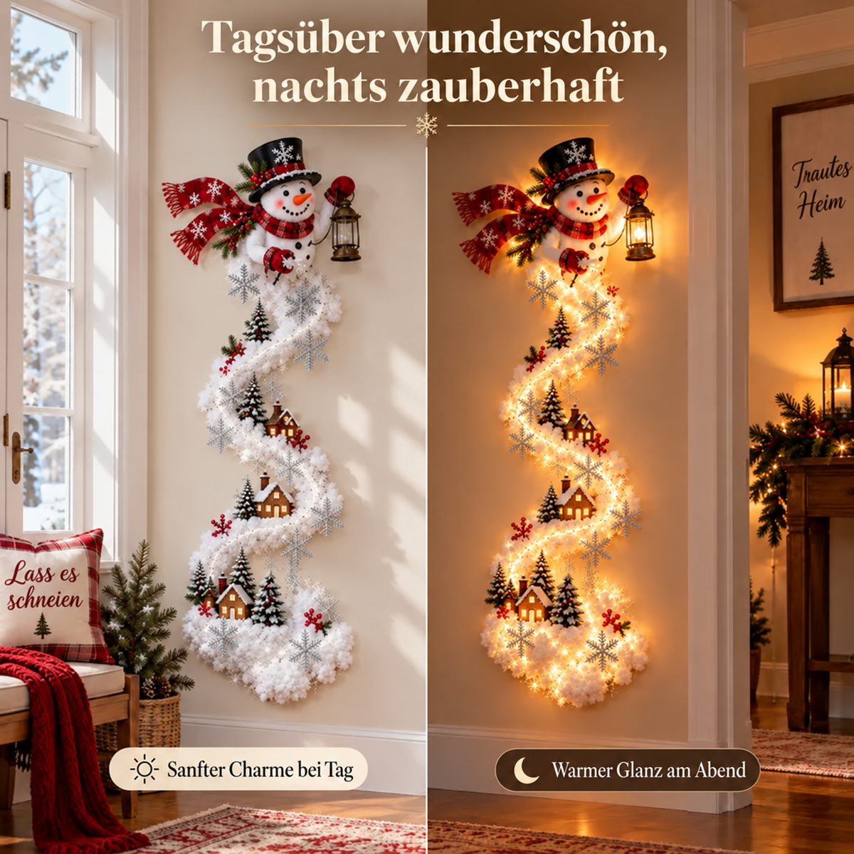 🎄✨ Wandleuchte „Weihnachtszauber-Pfad“ – Ein wenig Weihnachtszauber, direkt an deiner Wand