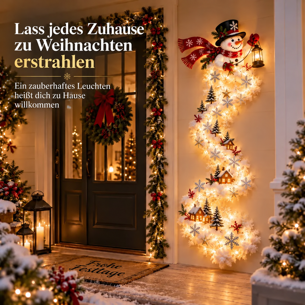 🎄✨ Wandleuchte „Weihnachtszauber-Pfad“ – Ein wenig Weihnachtszauber, direkt an deiner Wand