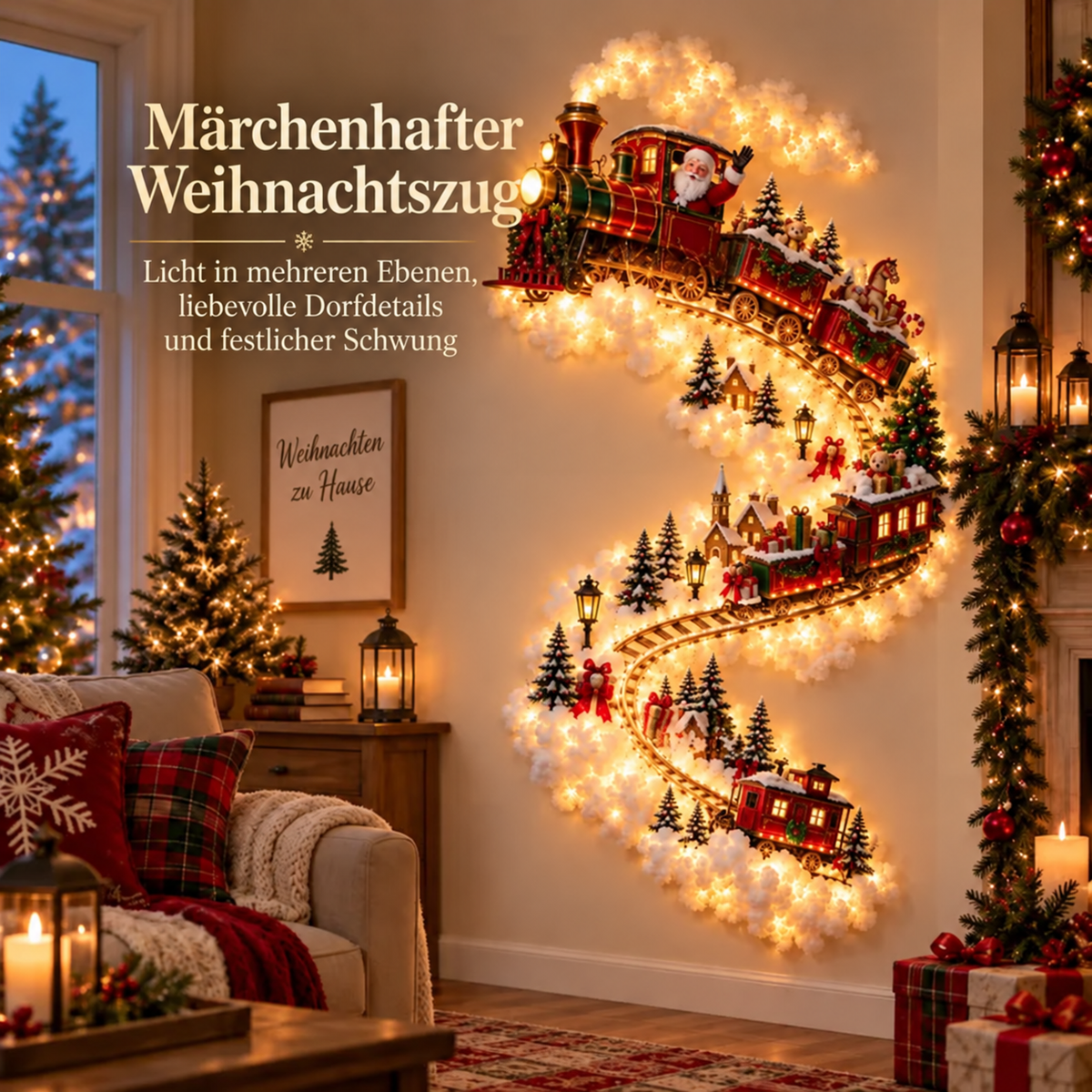 🎄✨ Wandleuchte „Weihnachtszauber-Pfad“ – Ein wenig Weihnachtszauber, direkt an deiner Wand